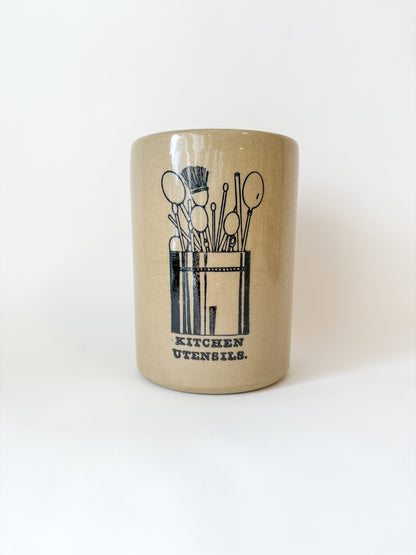 vintage utensil holder + bowl