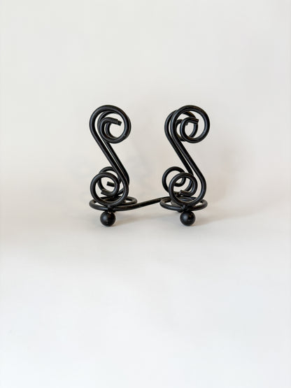 iron swirl napkin holder