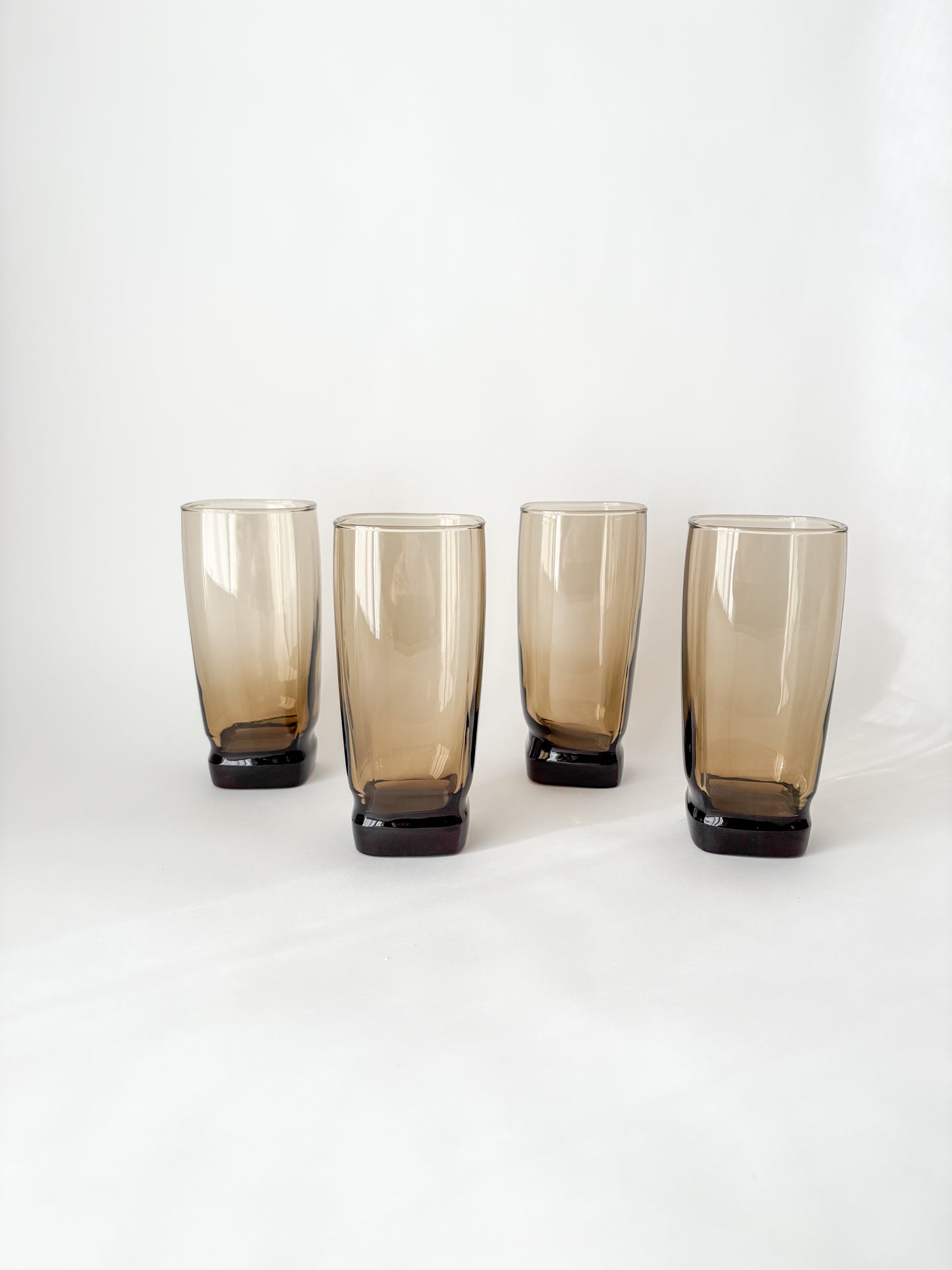 set of 4 tawny tall glasses