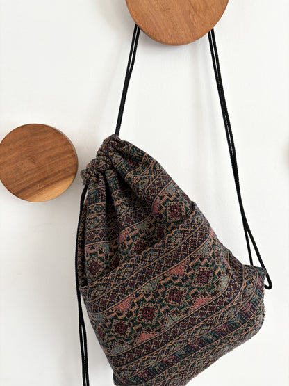 cotton knit backpack